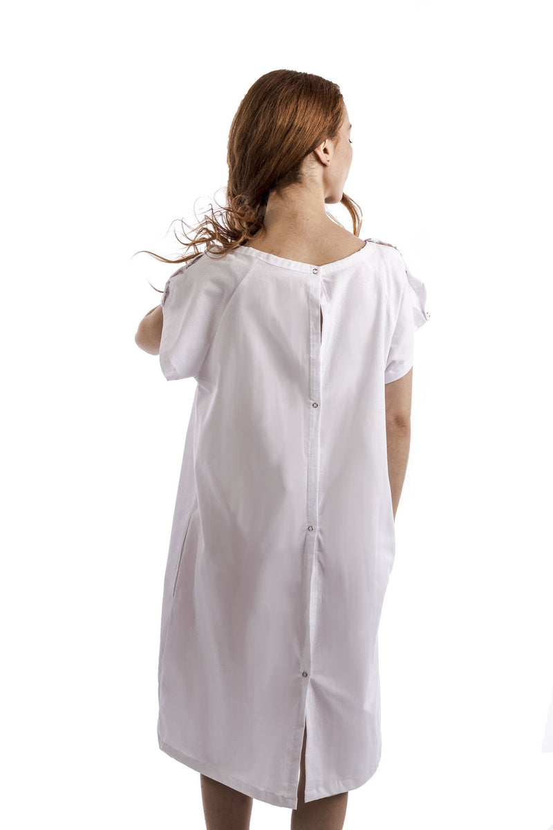 White Maternity Hospital Gown Delivery Robe
